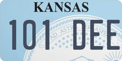 KS license plate 101DEE