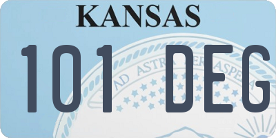 KS license plate 101DEG