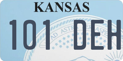 KS license plate 101DEH