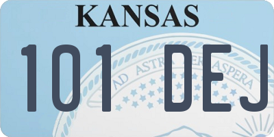 KS license plate 101DEJ