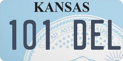 KS license plate 101DEL