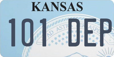 KS license plate 101DEP