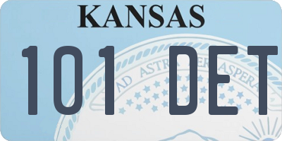 KS license plate 101DET