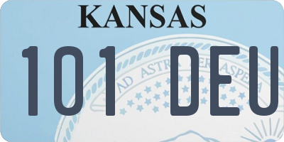 KS license plate 101DEU