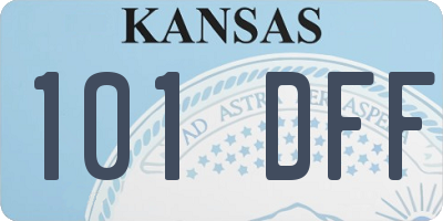 KS license plate 101DFF