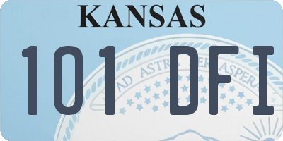 KS license plate 101DFI