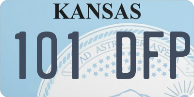 KS license plate 101DFP