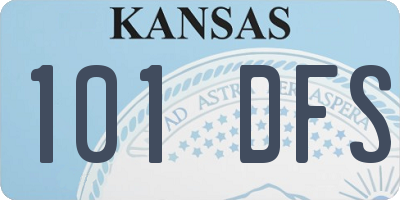 KS license plate 101DFS