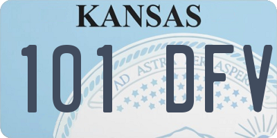 KS license plate 101DFV