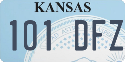KS license plate 101DFZ