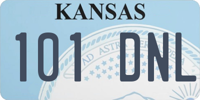 KS license plate 101DNL