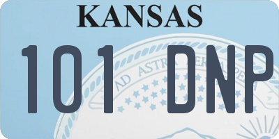 KS license plate 101DNP