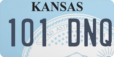 KS license plate 101DNQ