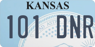 KS license plate 101DNR