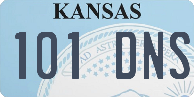 KS license plate 101DNS