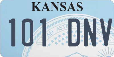 KS license plate 101DNV