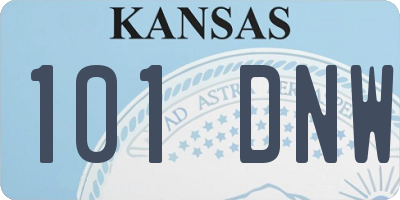 KS license plate 101DNW