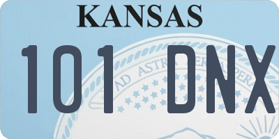 KS license plate 101DNX