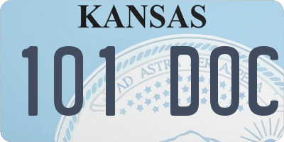KS license plate 101DOC