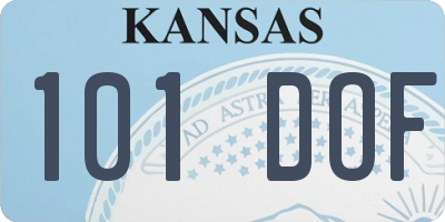 KS license plate 101DOF