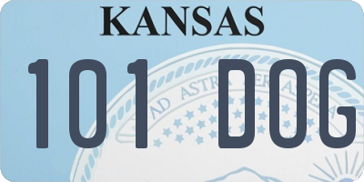 KS license plate 101DOG
