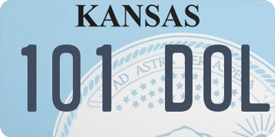 KS license plate 101DOL