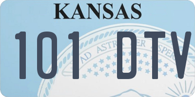 KS license plate 101DTV