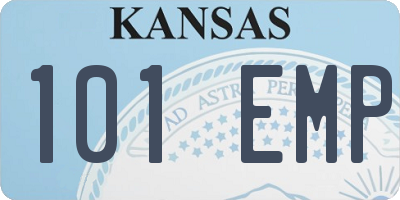 KS license plate 101EMP