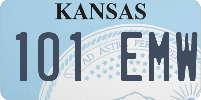 KS license plate 101EMW