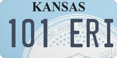 KS license plate 101ERI