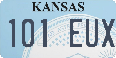 KS license plate 101EUX