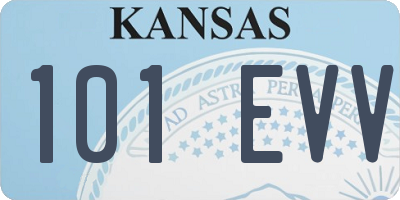 KS license plate 101EVV