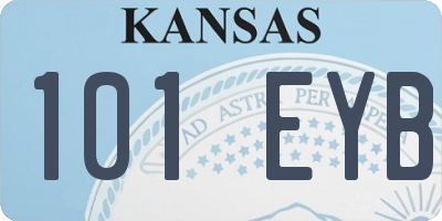 KS license plate 101EYB