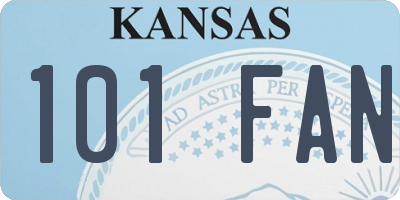 KS license plate 101FAN