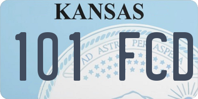 KS license plate 101FCD