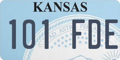 KS license plate 101FDE