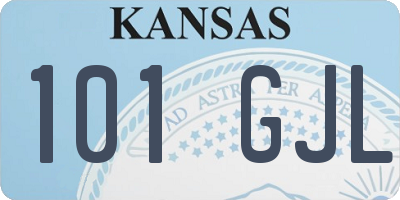 KS license plate 101GJL