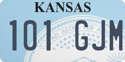 KS license plate 101GJM