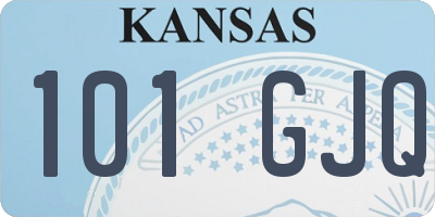 KS license plate 101GJQ