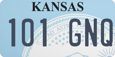 KS license plate 101GNQ