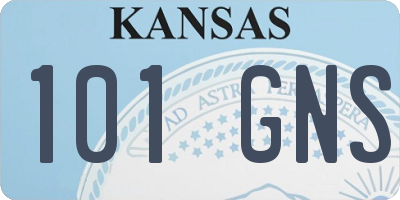 KS license plate 101GNS