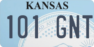 KS license plate 101GNT