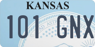 KS license plate 101GNX