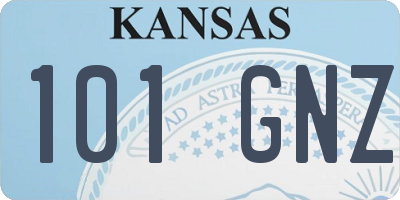 KS license plate 101GNZ
