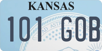 KS license plate 101GOB
