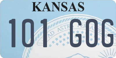 KS license plate 101GOG