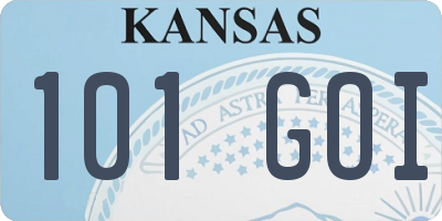 KS license plate 101GOI