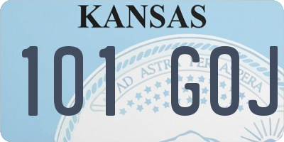 KS license plate 101GOJ
