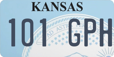 KS license plate 101GPH