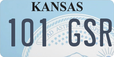 KS license plate 101GSR